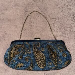 Navy & Gold Stylish Clutch